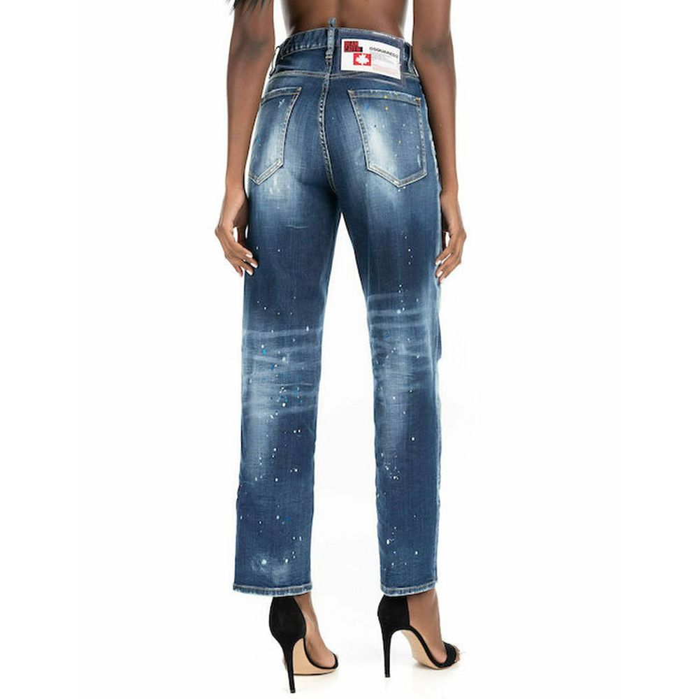 جينز Dsquared² قطني أزرق بقصة مريحة