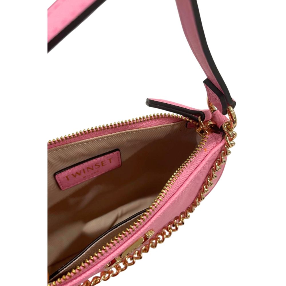 حقيبة يد نسائية من البولي يوريثان الأبيض من Twinset