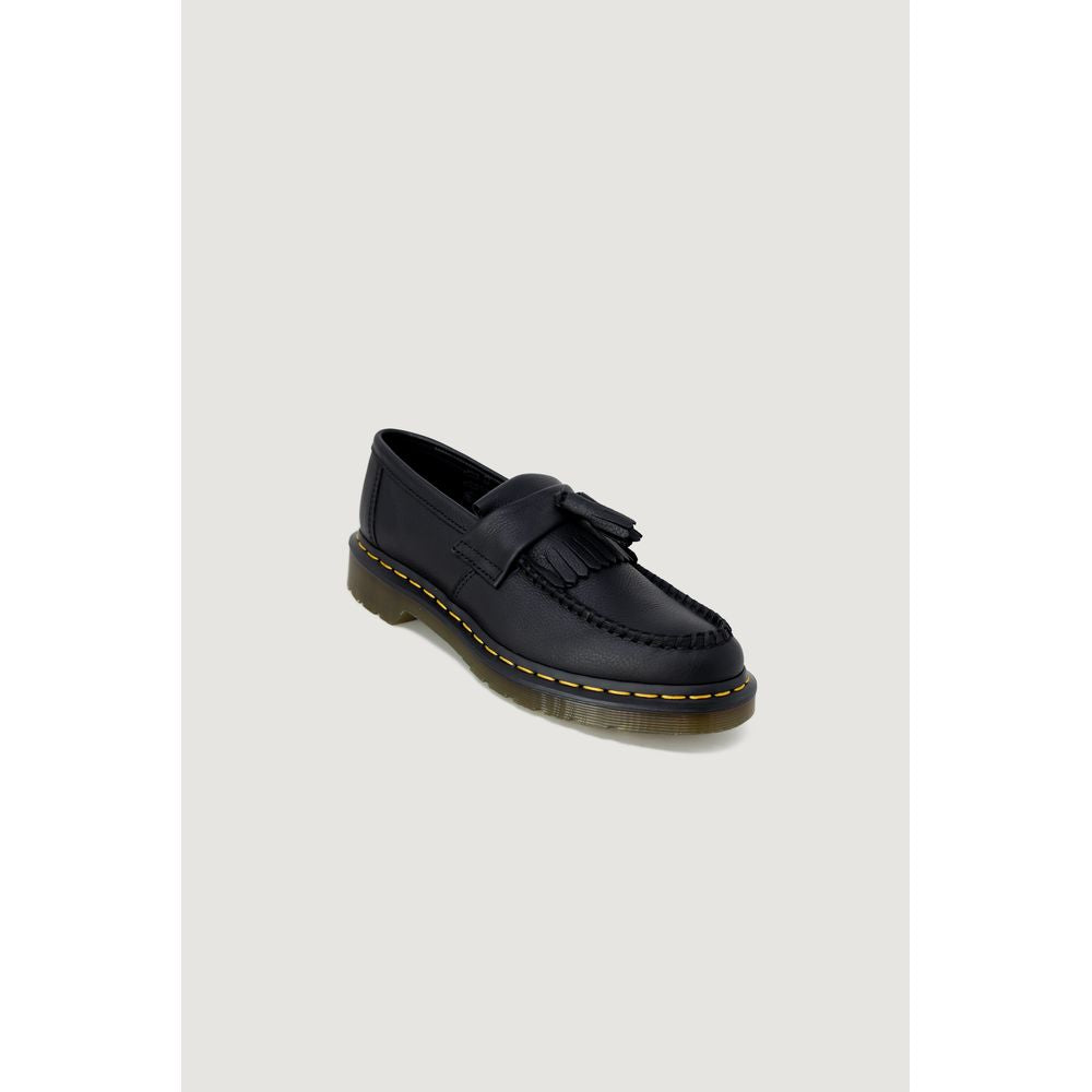 حذاء بكعب سميك من الجلد الأسود من Dr. Martens