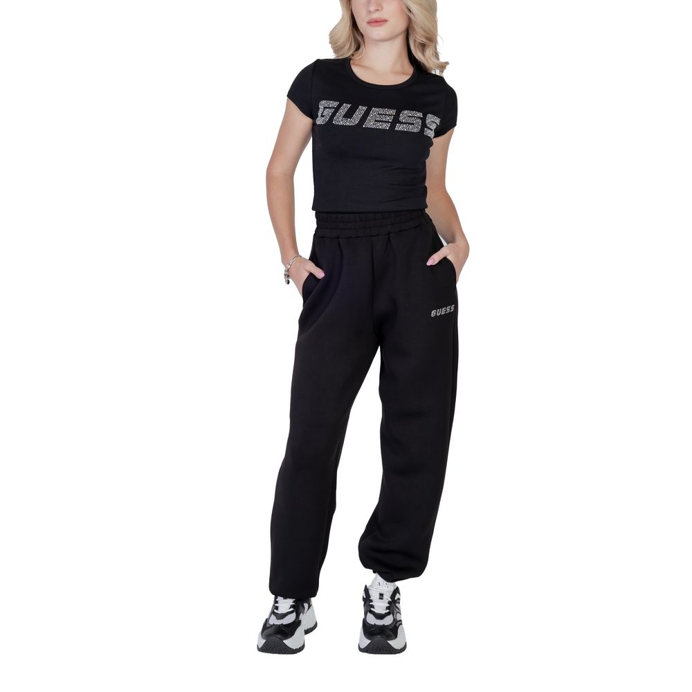 تيشيرت قطن أسود أكتيف من Guess