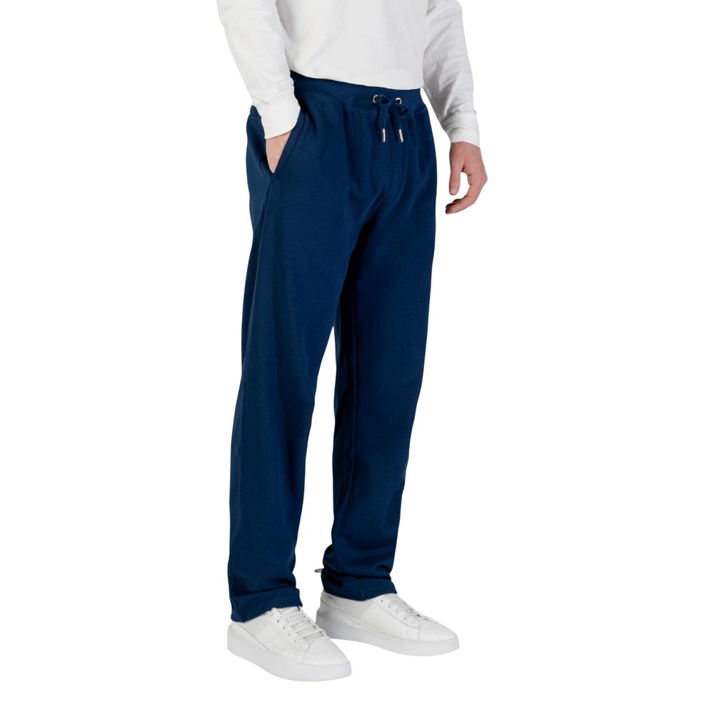 بنطلون رياضي (Joggers) من تومي هيلفيغر باللون الأزرق من القطن المعاد تدويره