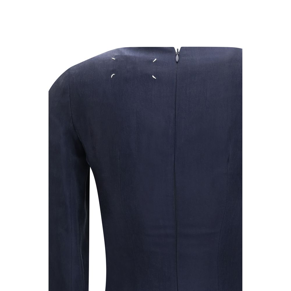 فستان كاجوال Maison Margiela نحاسي أزرق