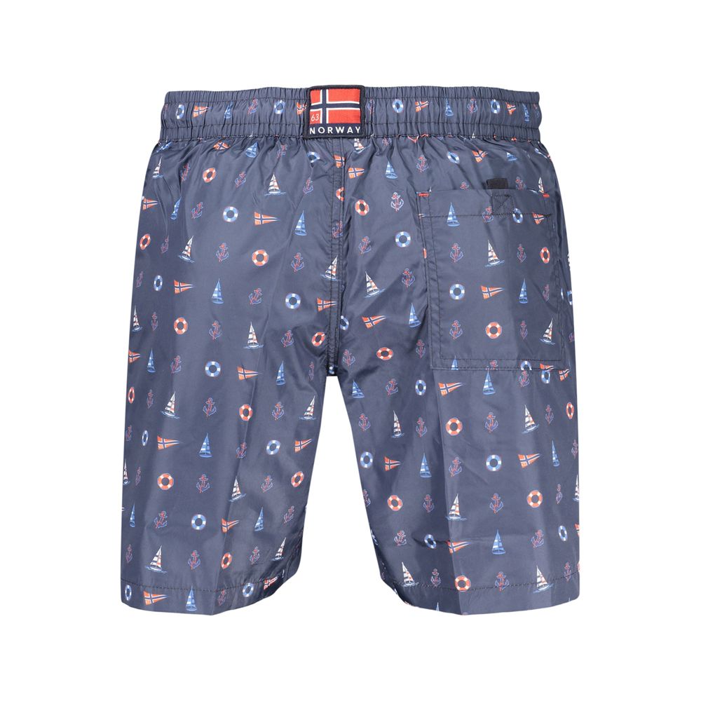 النرويج 1963 شورت سباحة رجالي أزرق من البوليستر