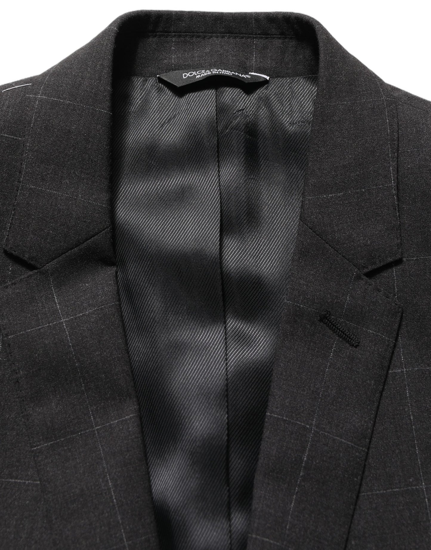 Dolce & Gabbana Dark Gray Wool Slim Fit Formal 2 Piece Men Suit