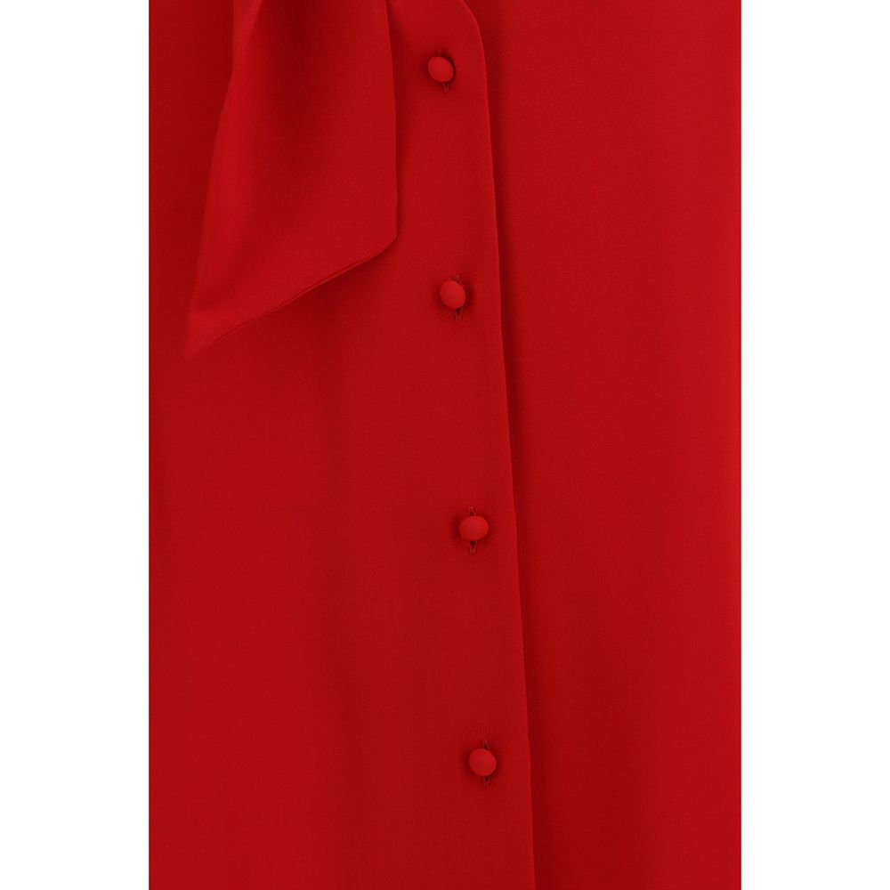 Valentino Garavani Red Silk Blouse