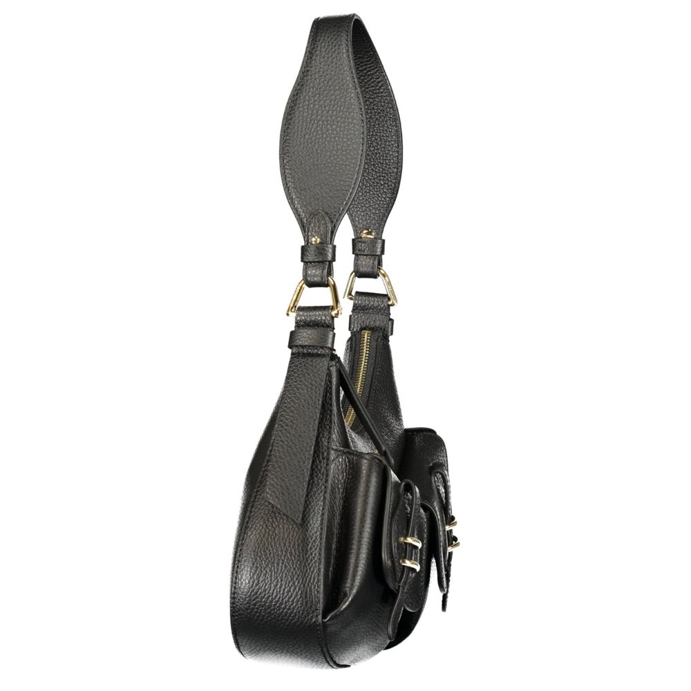 Coccinelle Nero Leather Women's Bag with Multiple Pockets