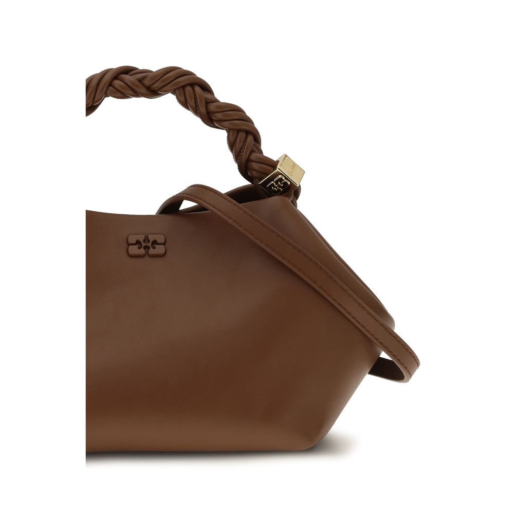 Ganni Brown Recycled Leather Handbag