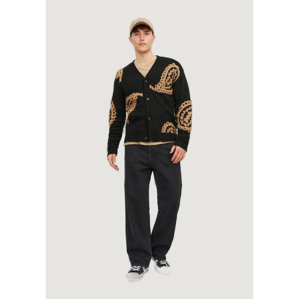 Jack Jones Black Cotton Relaxed Fit Jeans