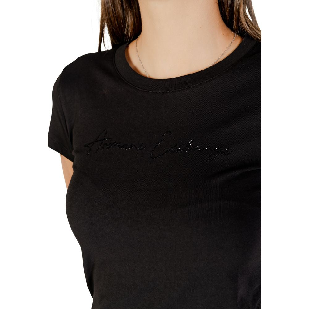 Armani Exchange Black Cotton T-Shirt