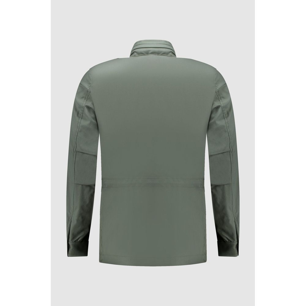Autore Bicolor Cotton Full-Length Jacket
