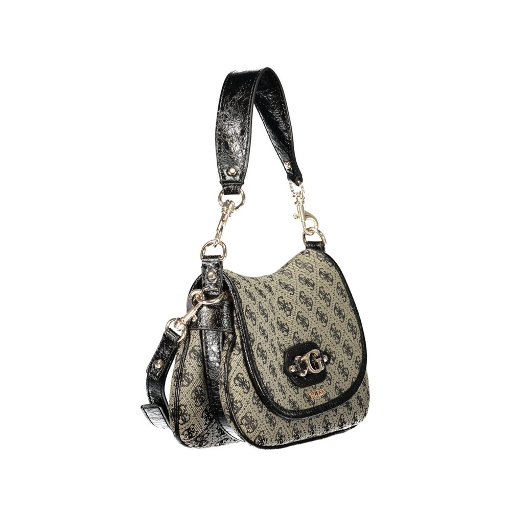 Guess Jeans Nero Polyester Womens Bag With Adjustable And Removable Strap