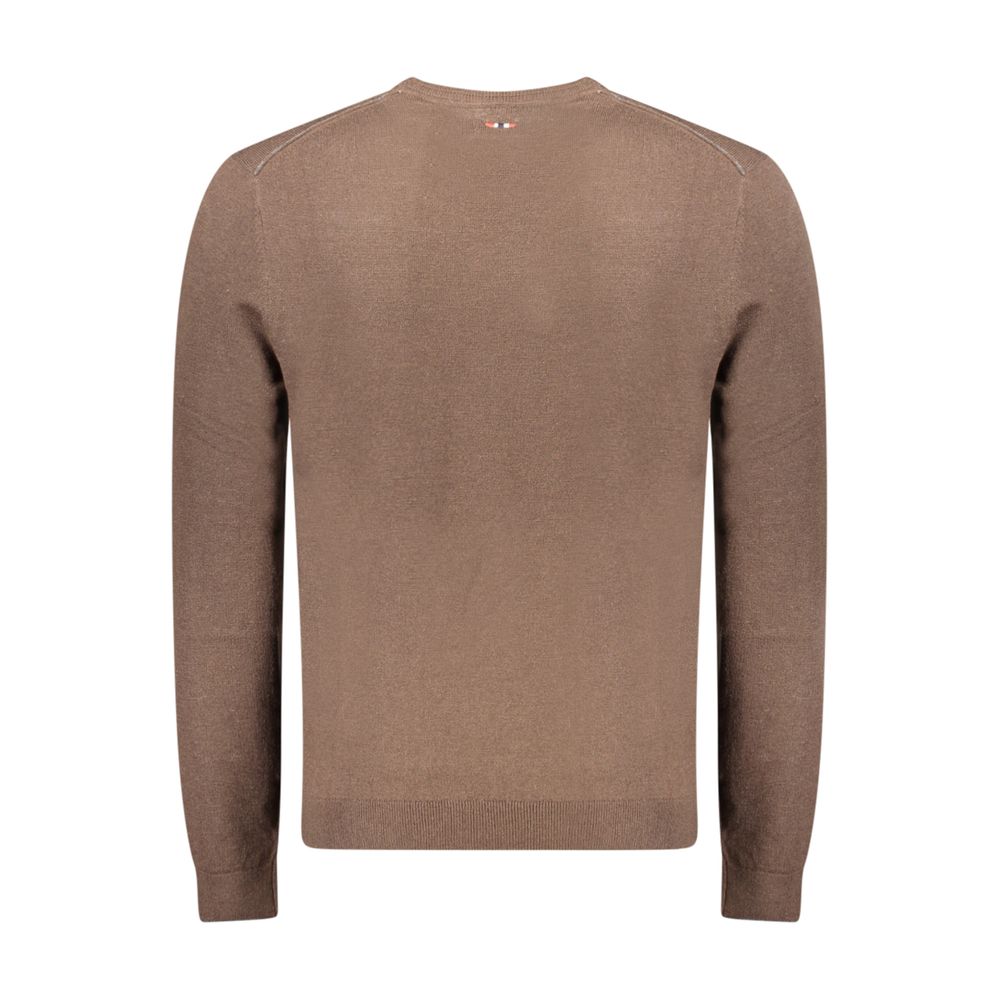 Napapijri Brown Wool Men's Sweater