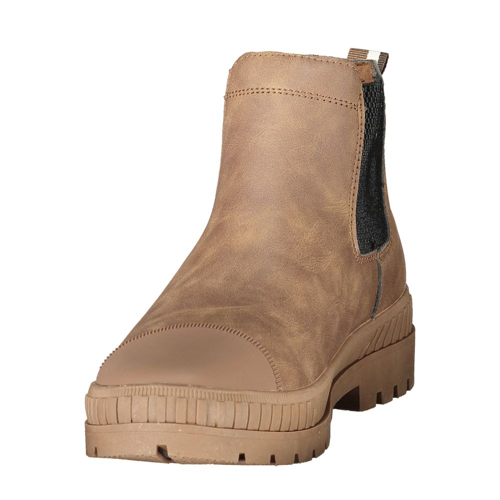U.S. POLO ASSN. Brown Polyester Ankle Boots