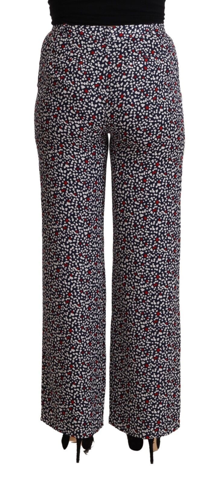 بنطلون مايكل كورس أسود بقصة مستقيمة وبخصر مرتفع ومزين بطبعات