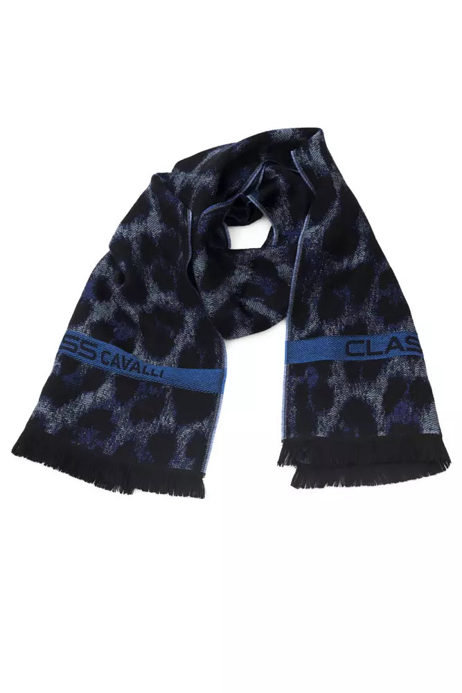 وشاح رجالي من الصوف الأزرق من كافالي كلاس