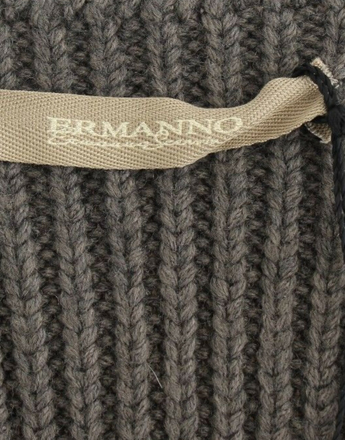 كنزة صوفية محبوكة من ميرينو Ermanno Scervino باللون الرمادي