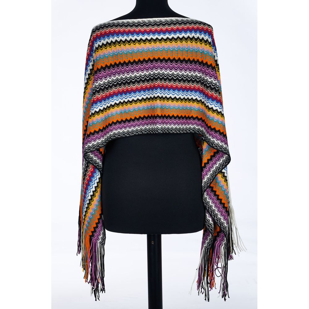 بونشو نسائي من الصوف متعدد الألوان من Missoni