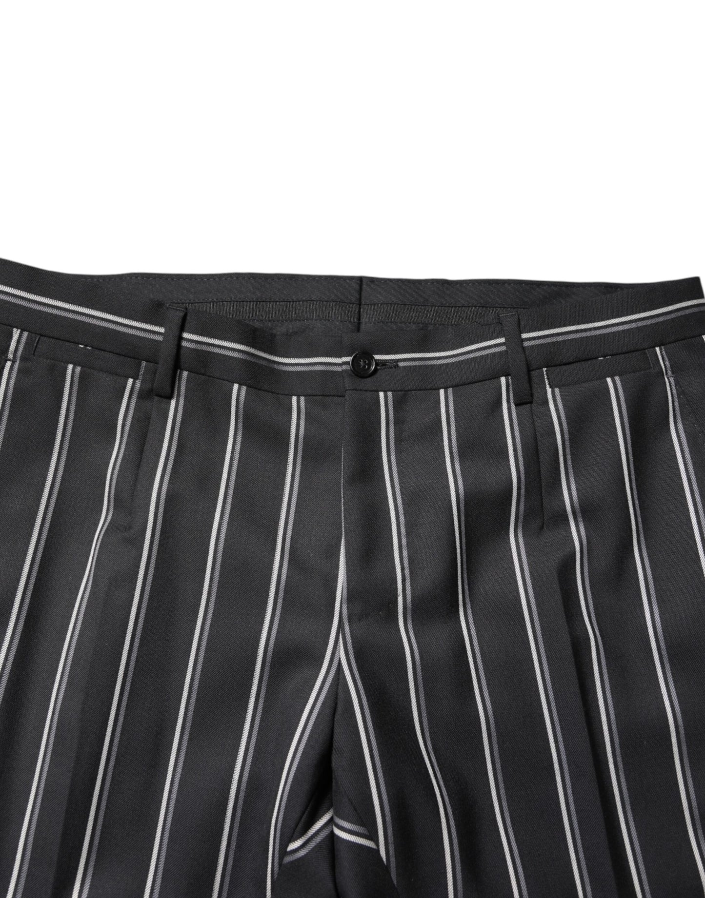 Dolce & Gabbana Dark Gray Striped SICILIA Formal 2 Piece Suit