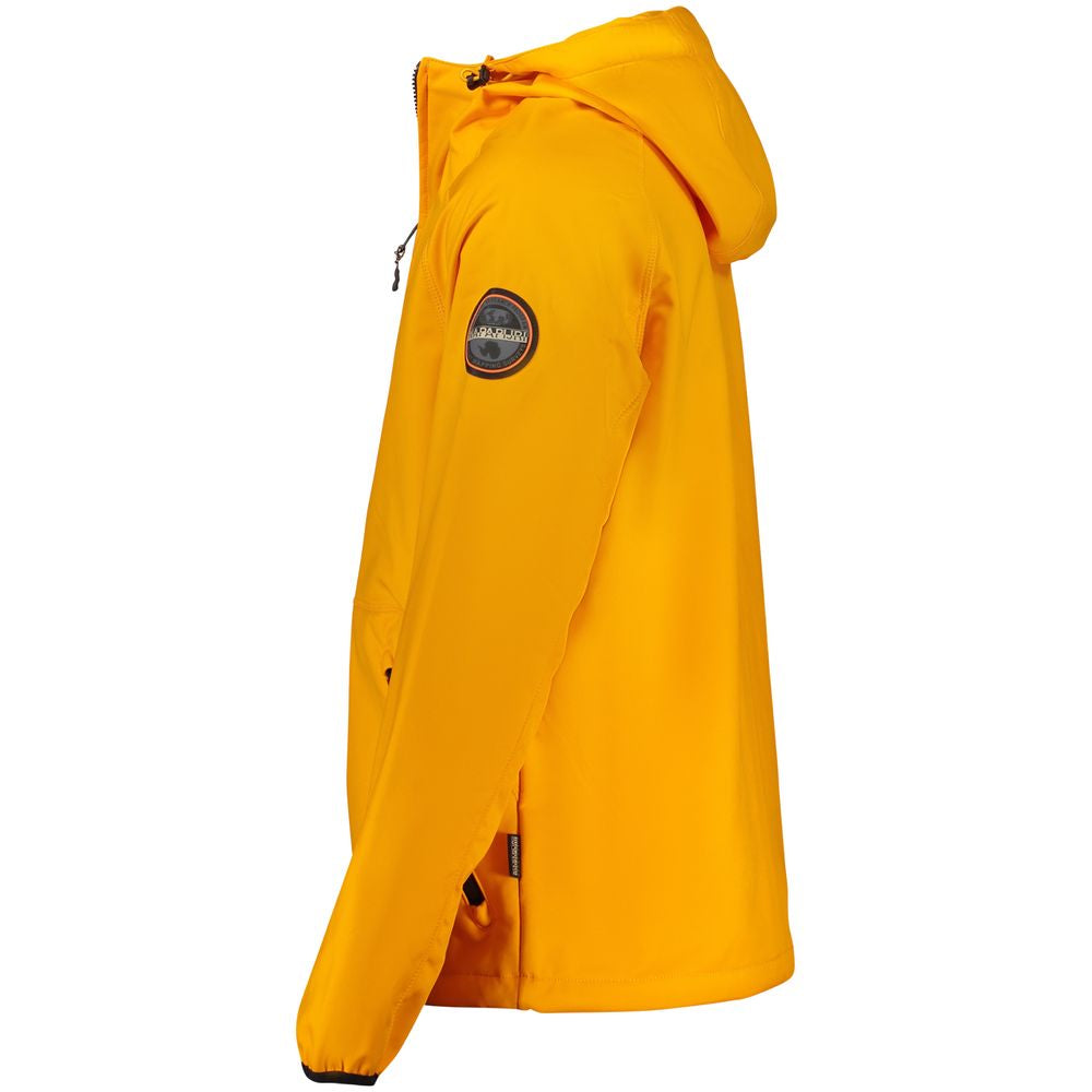 Napapijri Orange Recycled Polyester Men Jacket