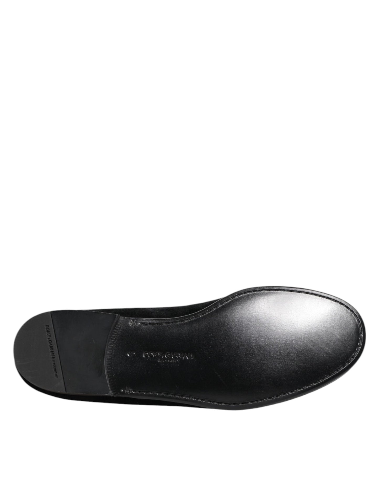 Dolce & Gabbana Black Jacquard Loafers Formal Men Dress Shoes