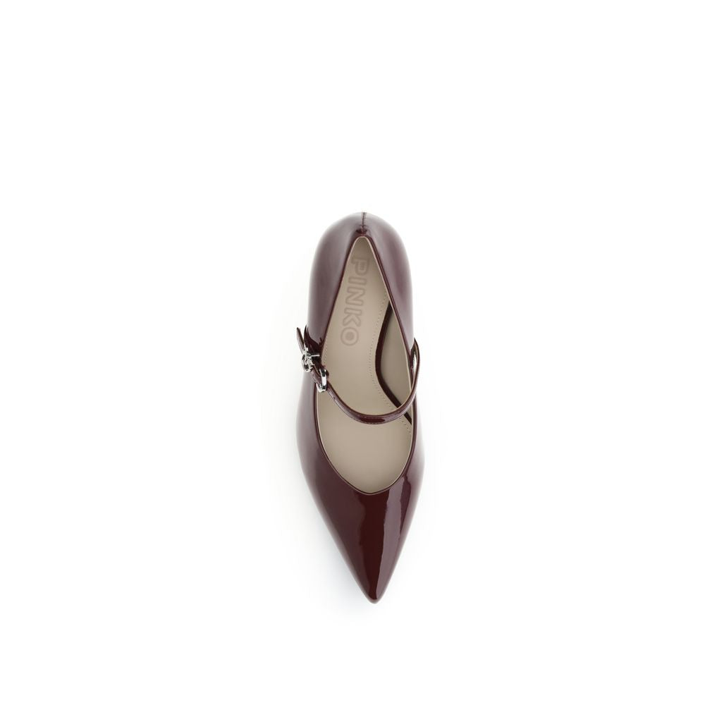 حذاء كعب عالي PINKO بوردو جلد عجل البوس توروس