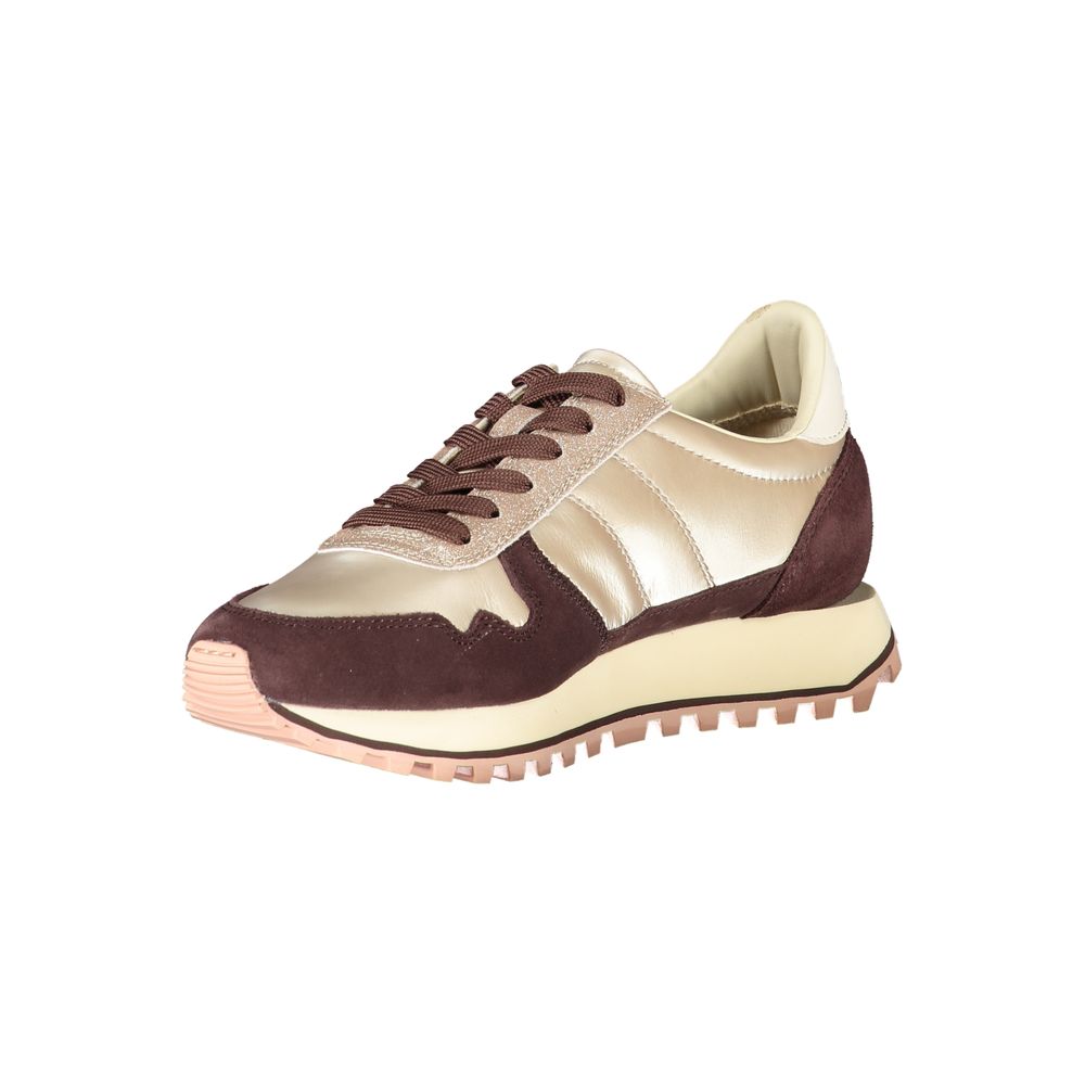 حذاء رياضي نسائي Blauer باللون البيج والجلد
