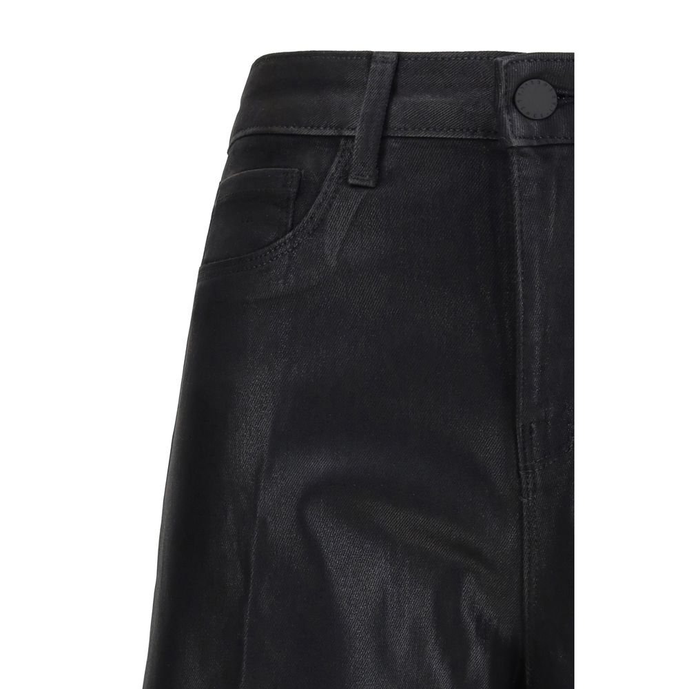 بنطلون جينز L'Agence Black Cotton