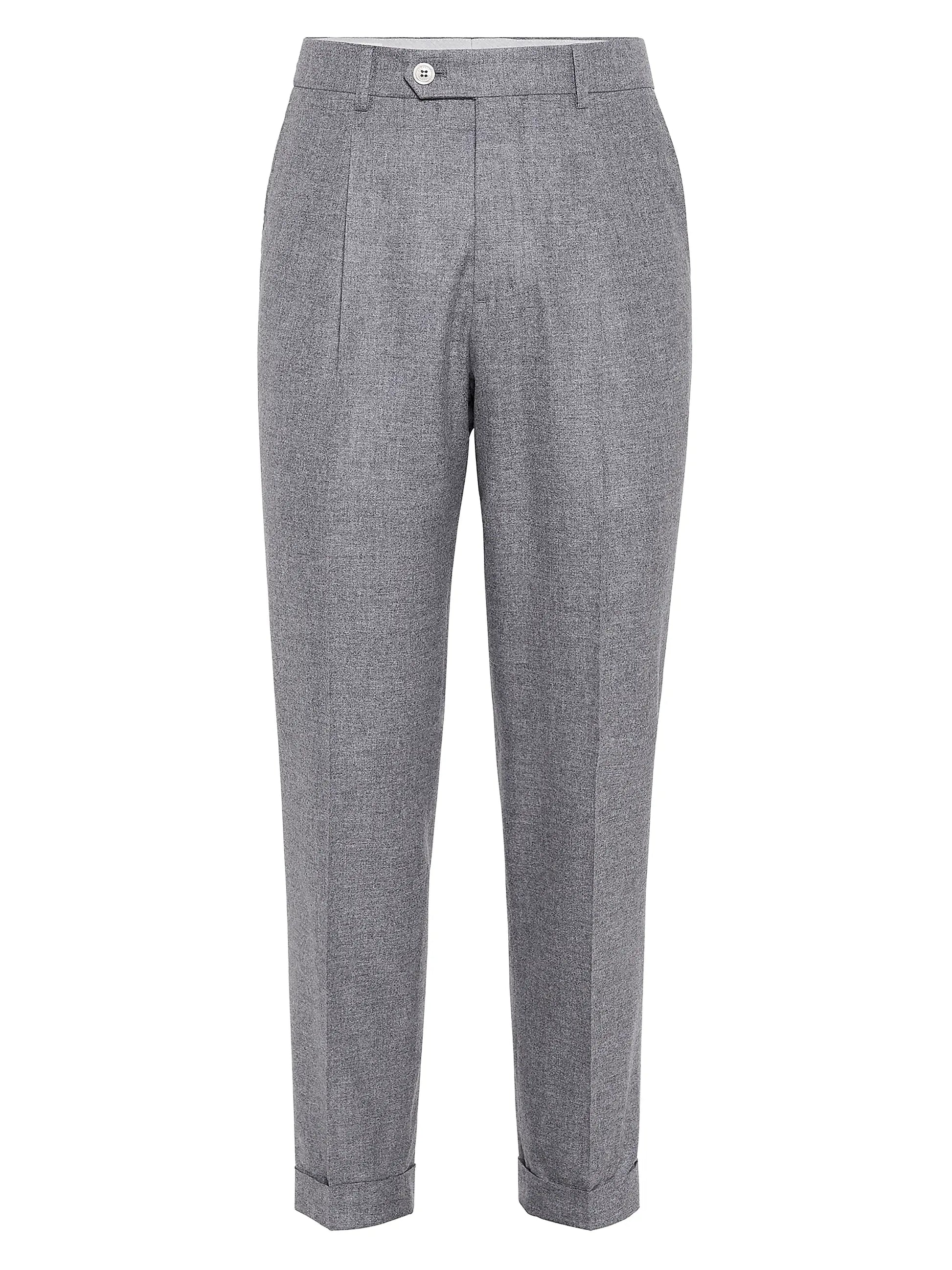 Brunello Cucinelli Cashmere-silk flannel Pants