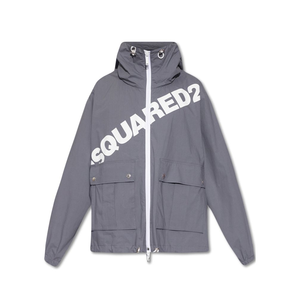 جاكيت بقشرة قطنية رمادية من Dsquared²