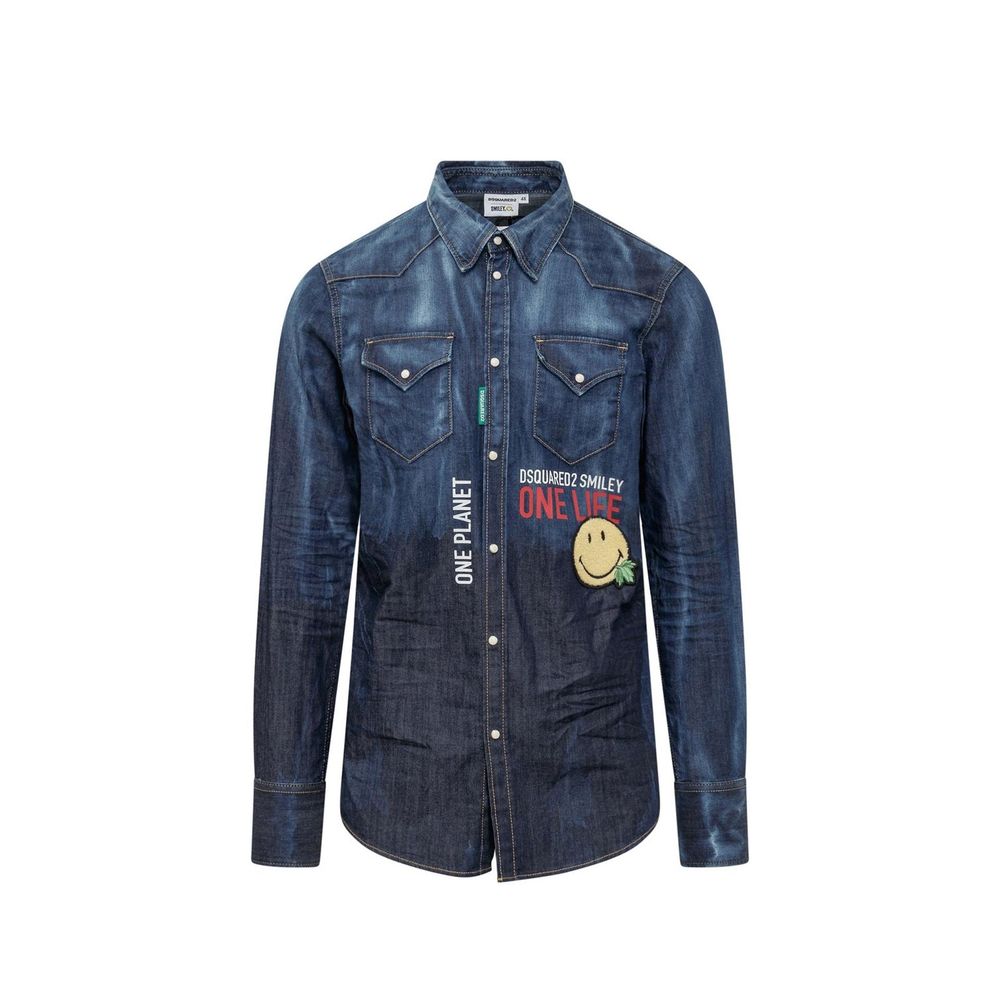 قميص جينز أزرق من Dsquared²