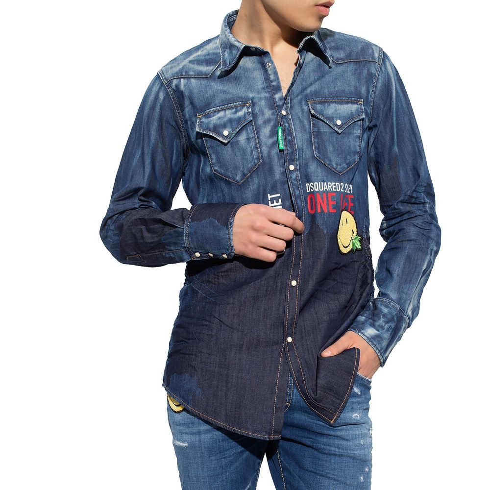 قميص جينز أزرق من Dsquared²