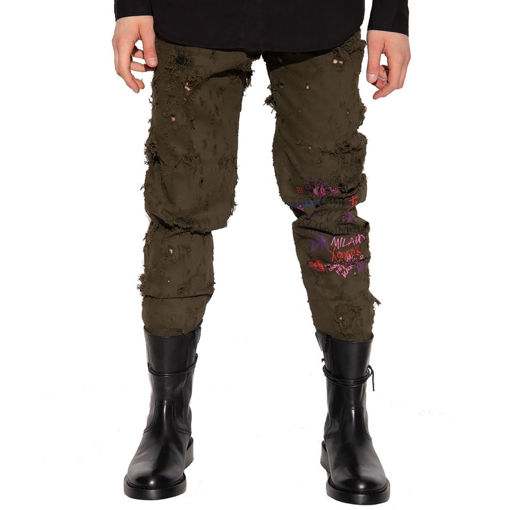 بنطلون كاجوال من القطن بلونين من Dsquared²