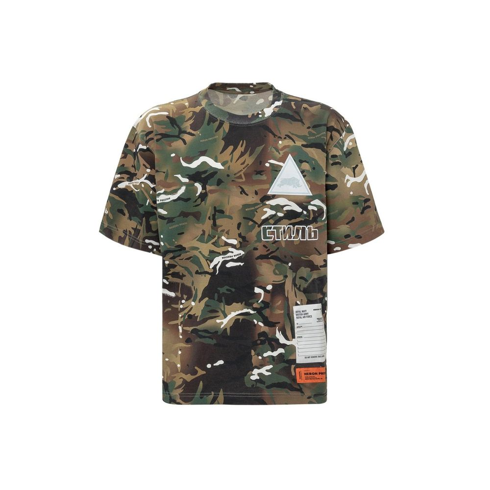 تي شيرت Heron Preston ثنائي اللون من القطن