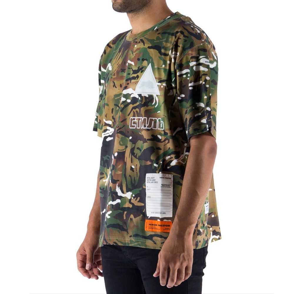 تي شيرت Heron Preston ثنائي اللون من القطن