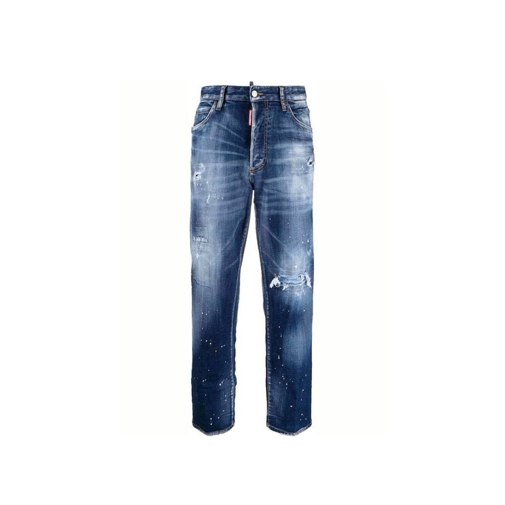 جينز Dsquared² قطني أزرق بقصة مريحة
