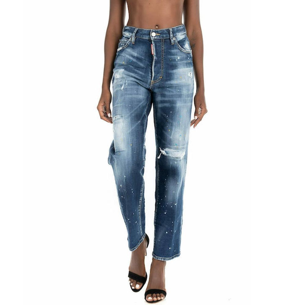 جينز Dsquared² قطني أزرق بقصة مريحة
