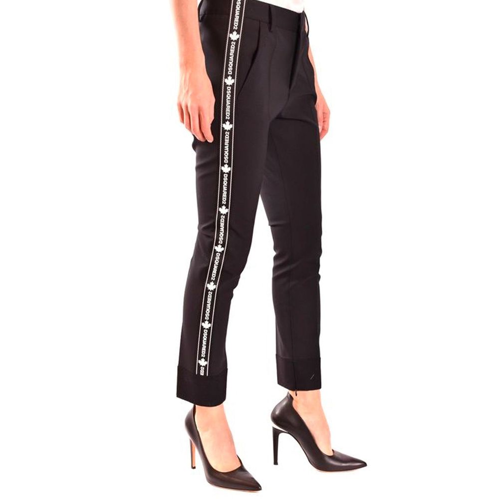 بنطلون Dsquared² أسود من الصوف