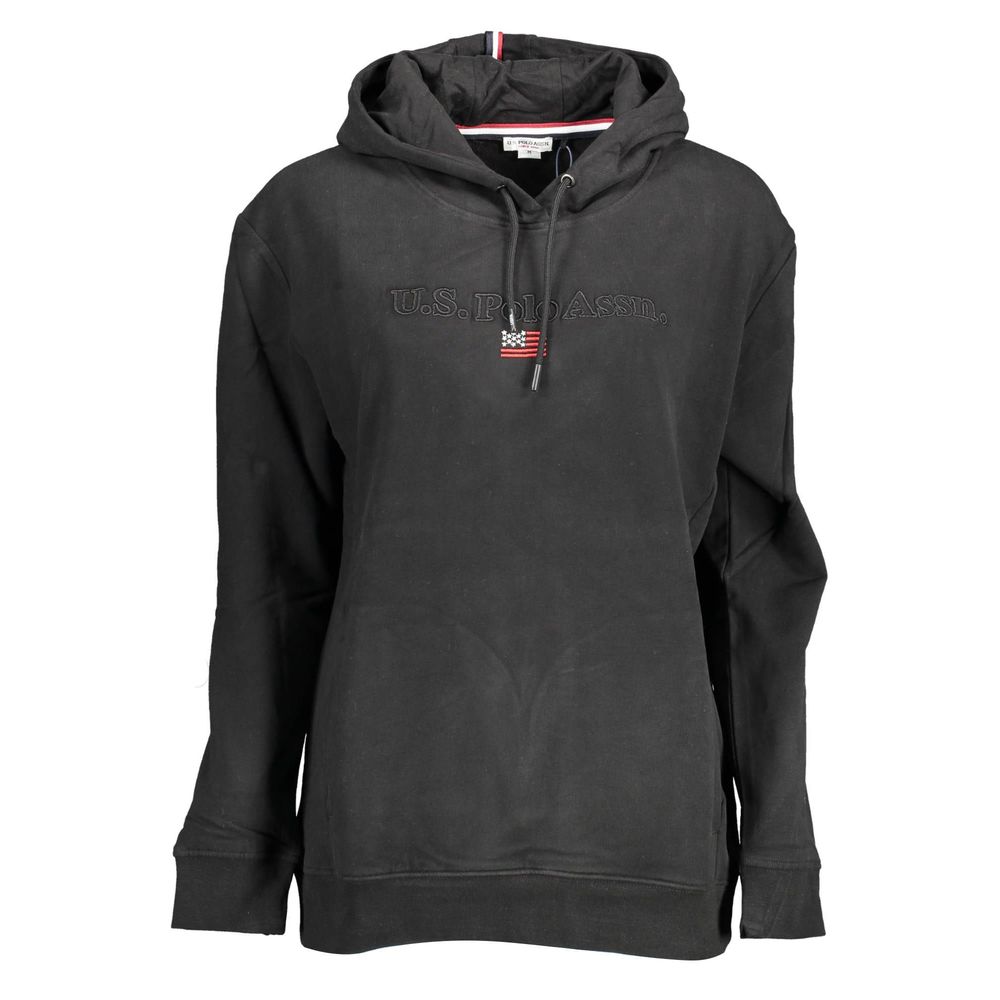 U.S. POLO ASSN. سويت شيرت قطن أسود