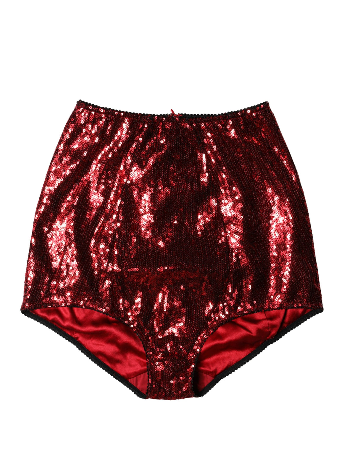 ملابس داخلية مشد بخصر عالٍ مزينة بالترتر الأحمر من دولتشي آند غابانا