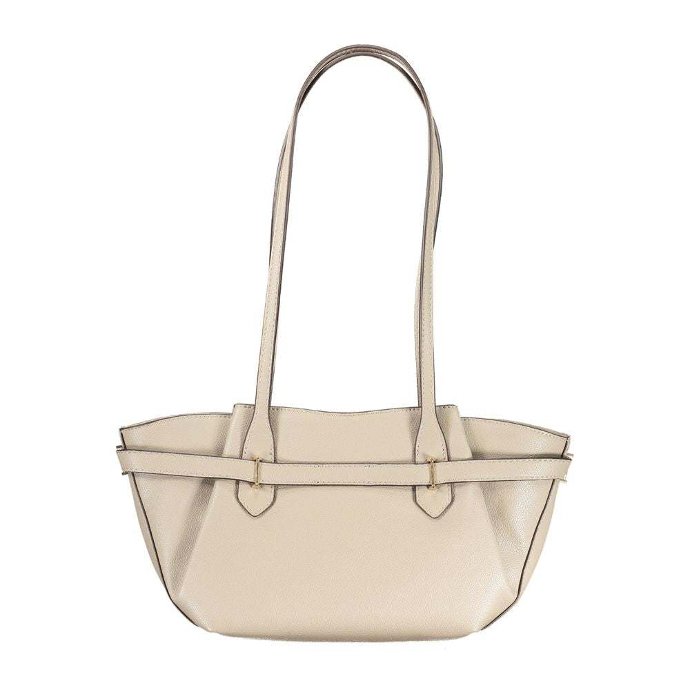حقيبة يد نسائية من Guess Jeans باللون البيج من البولي يوريثان