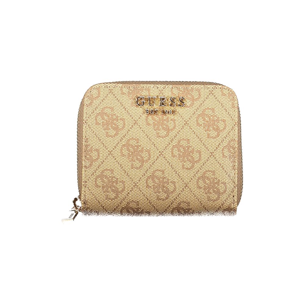 محفظة نسائية من البولي يوريثان بيج من Guess Jeans