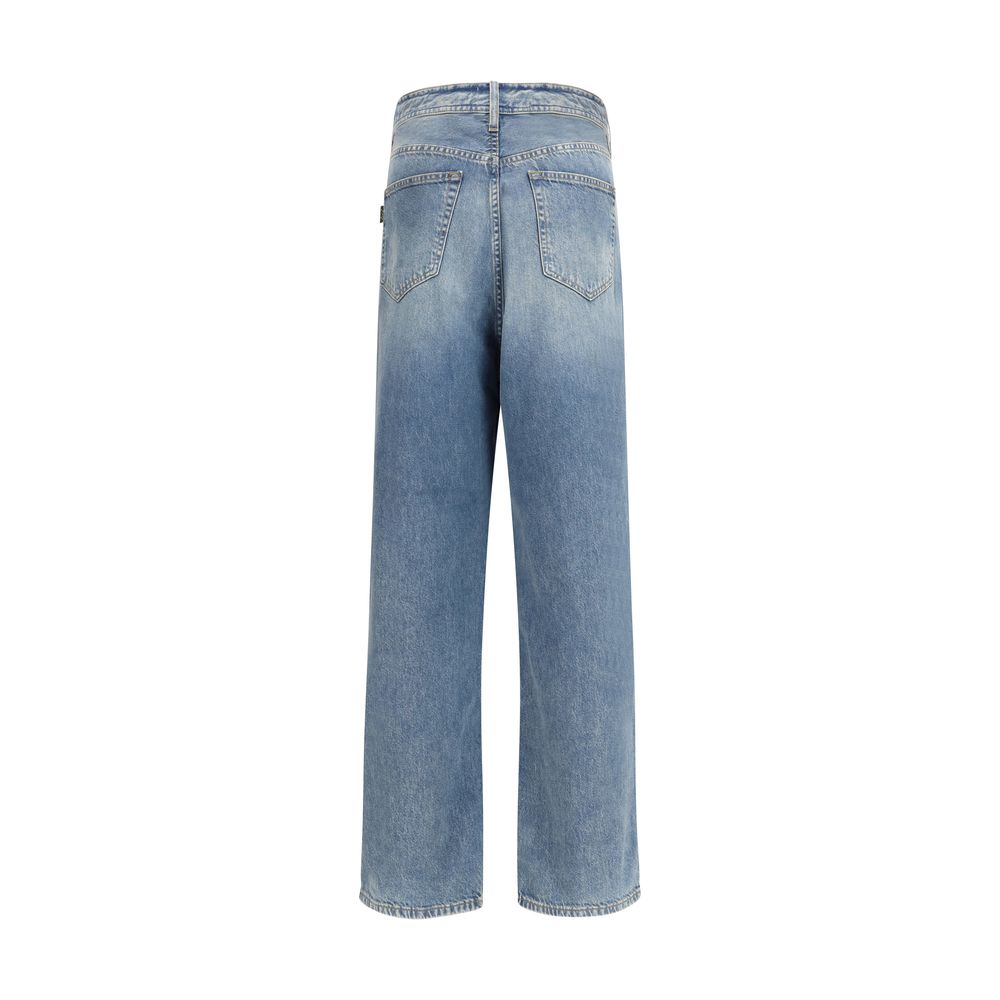 بنطلون جينز Haikure Blue Cotton بقصة مريحة