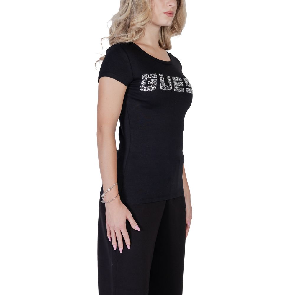 تيشيرت قطن أسود أكتيف من Guess