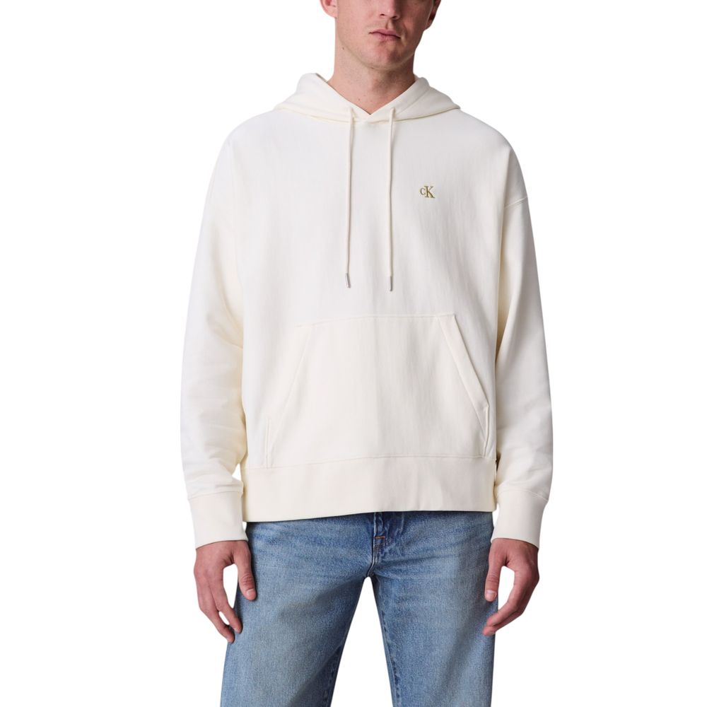 Calvin Klein Jeans Beige Cotton Hoodie