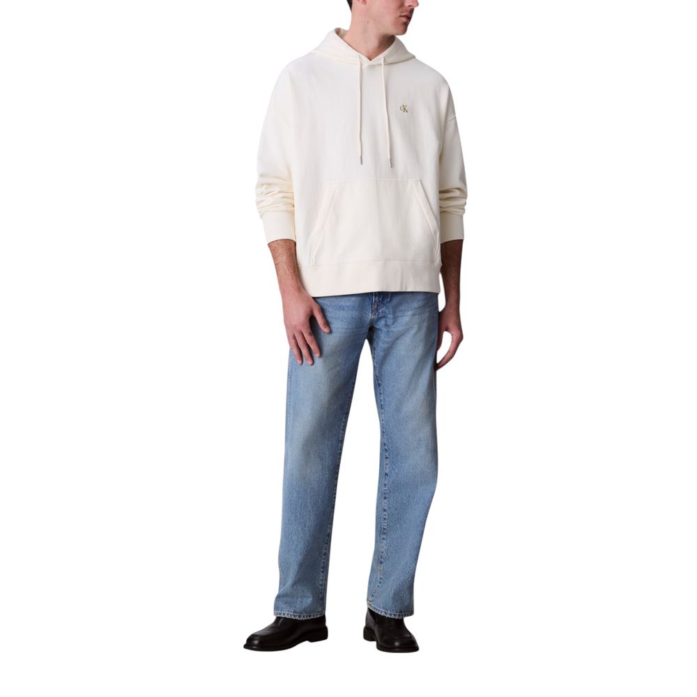 Calvin Klein Jeans Beige Cotton Hoodie