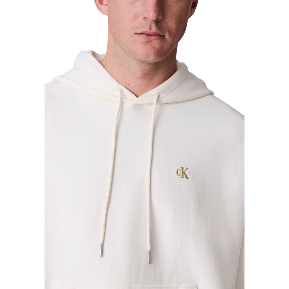Calvin Klein Jeans Beige Cotton Hoodie