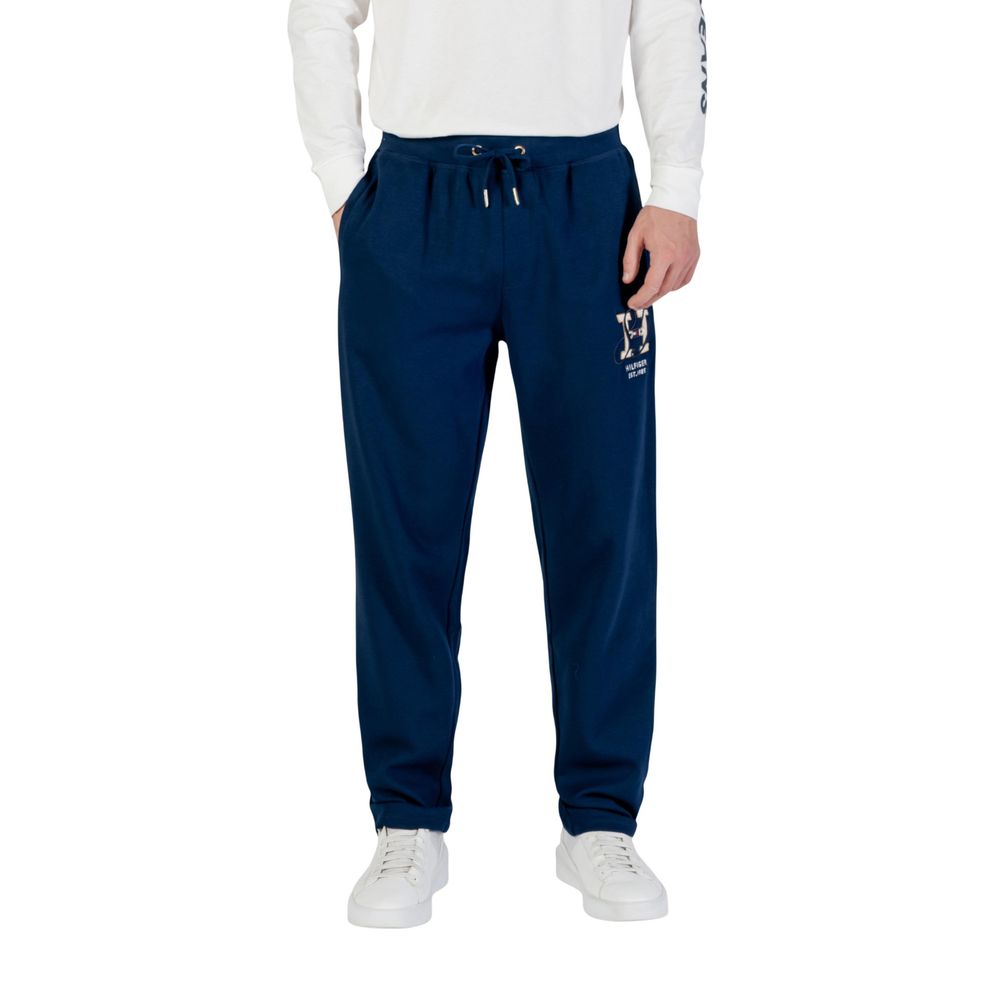 بنطلون رياضي (Joggers) من تومي هيلفيغر باللون الأزرق من القطن المعاد تدويره