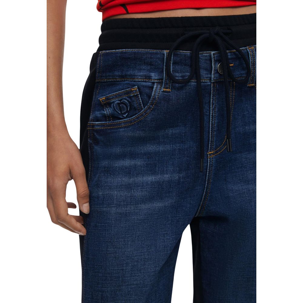Desigual Blue Cotton Joggers (Workout Pants)
