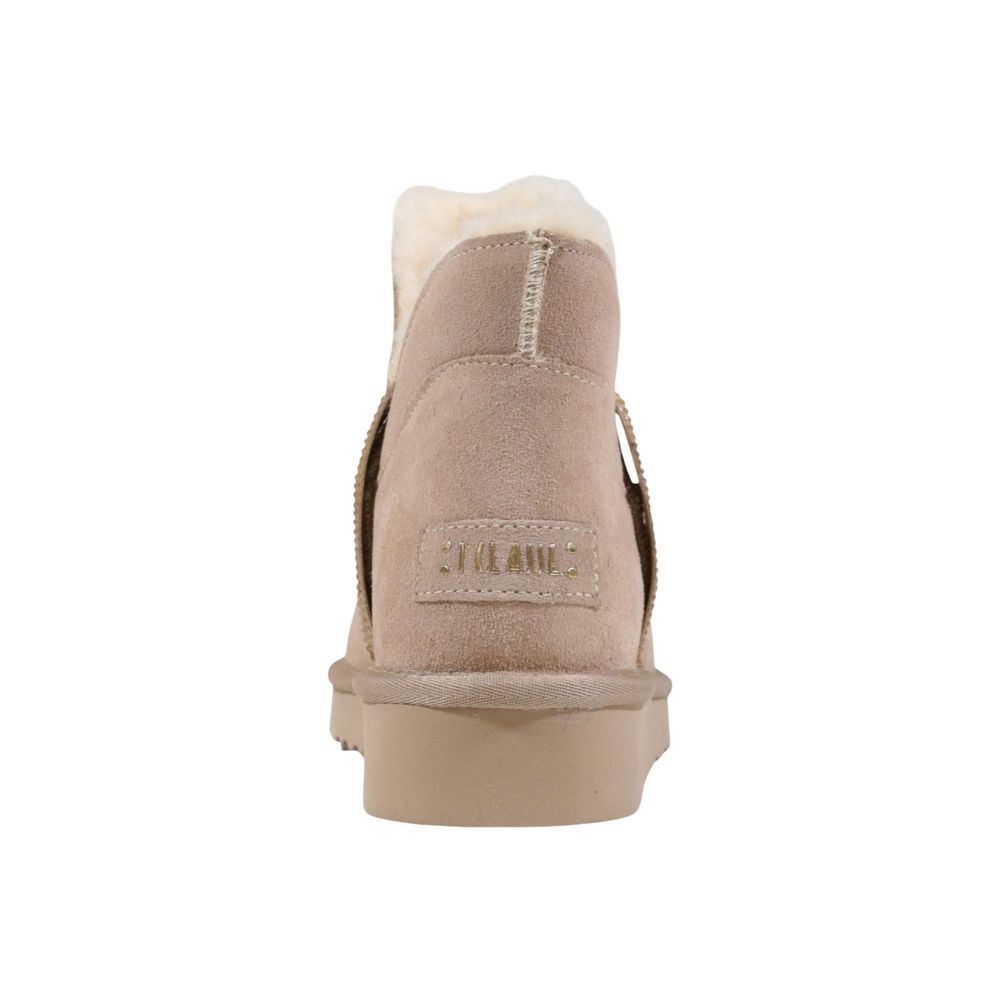 Alviero Martini Prima Classe Beige Leather Ankle Boots