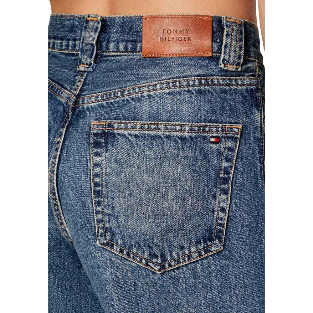 بنطلون جينز أزرق بقَصّة واسعة من القطن المعاد تدويره من Tommy Hilfiger